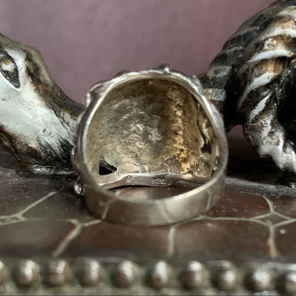 Vintage Woodland Goddess Marcasite sterling ring - Picture 5 of 11